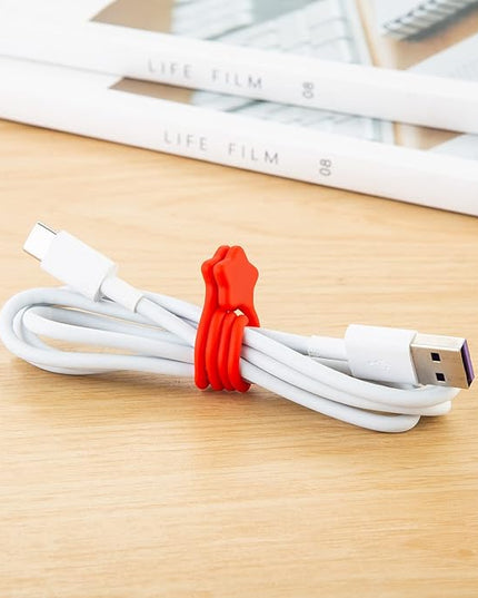 Reusable Silicone Magnetic Cable Ties, 7.48'' Magnetic Twist Ties for Bundling and Organizing, Holding Stuff, USB Charging Cords, Fridge Magnets, or to Play and Decorate(7 Colors, 14 Pack)