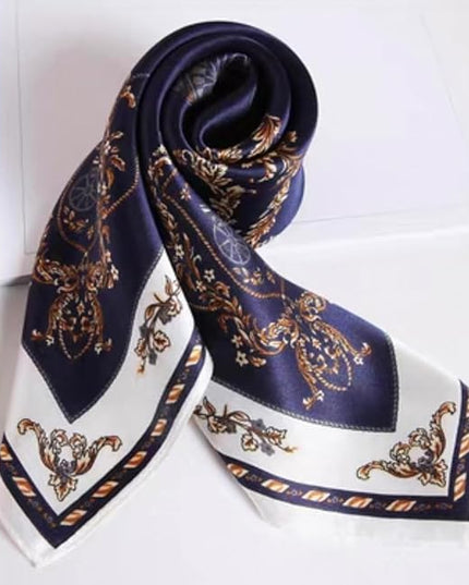 ANDANTINO 100% Mulberry Silk Scarf -21” Lightweight Square Neckerchief – Breathable Digital Printed Scarves with Gift Packed