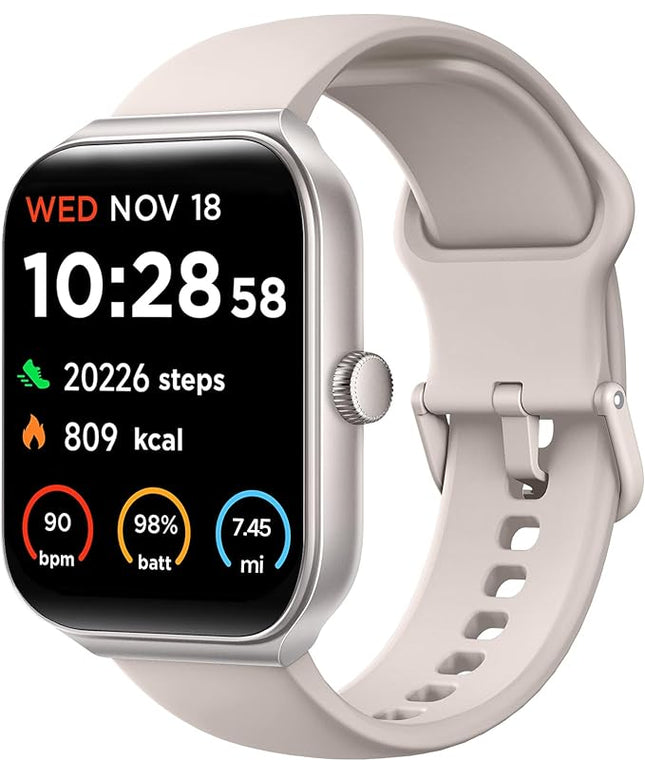 TOOBUR Smart Watch for Men Women Alexa Built-in, 1.95" Fitness Tracker with Answer/Make Calls, IP68 Waterproof/Sleep Tracker/Heart Rate/100 Sports, Fitness Watch Compatible iOS Android