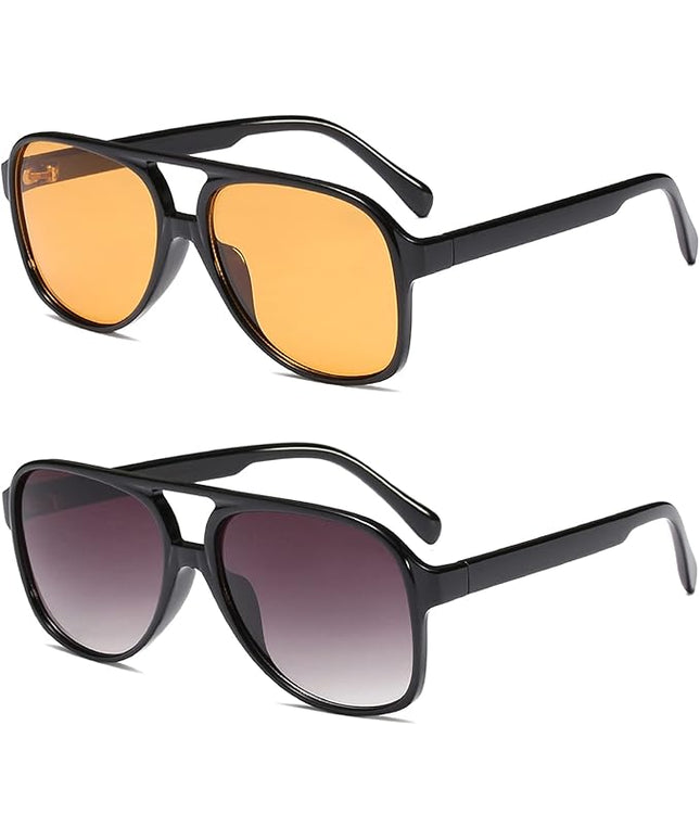 YDAOWKN Retro Aviator Sunglasses for Women Mens Large Frame Classic Vintage 70s Sun Glasses Aviators