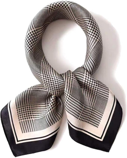 ANDANTINO 100% Real Mulberry Silk Scarf -21'' x 21''- Lightweight Neckerchief –Women Men Small Square Digital Printed Scarves