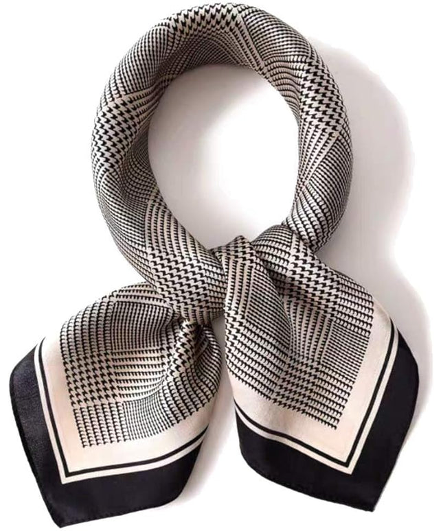 ANDANTINO 100% Real Mulberry Silk Scarf -21'' x 21''- Lightweight Neckerchief –Women Men Small Square Digital Printed Scarves