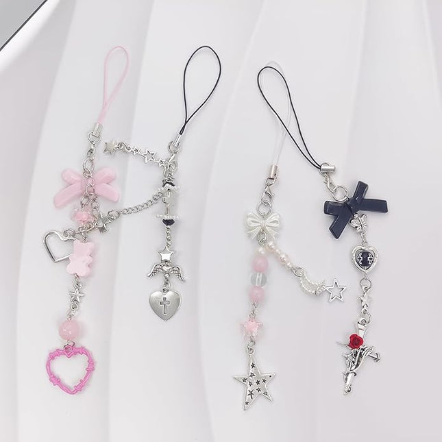 Cute Y2K Phone Charm Aesthetic Phone Charms Accessories Cute PhoneLanyard String for Bag Purse Backpack Airpods Pendants Decor