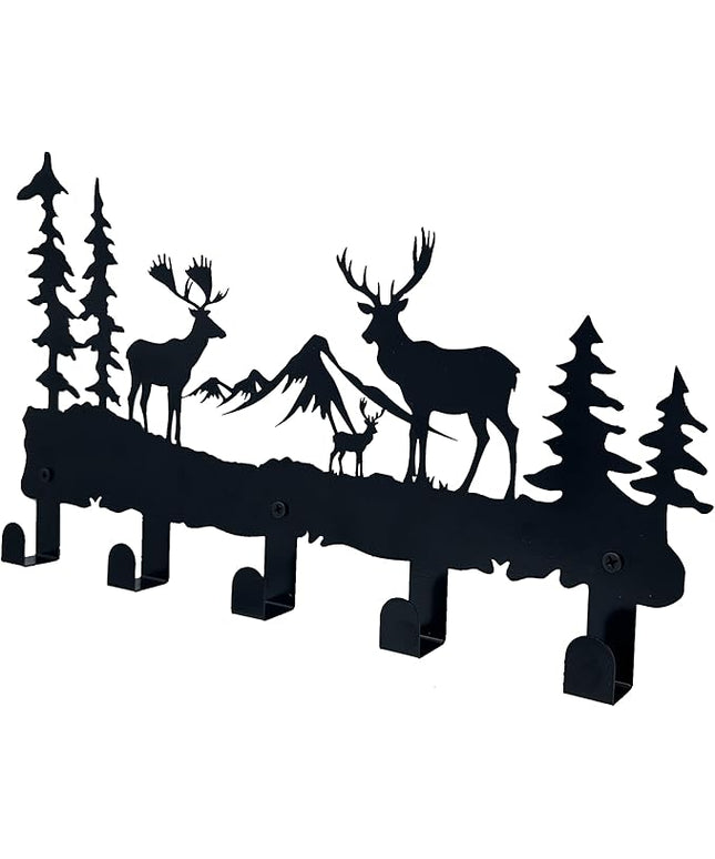 ZORISE Metal Deer Hooks - Moose Design Wall Art Decor and Key Hanger, Clothes, Hat, and Backpack Rack, Home Decor for Entryway, Hallway, Office, Kitchen, and Living Room