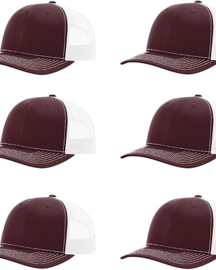 Richardson 112 Classic Six-Panel Adjustable Snapback Trucker Cap | Bulk Packs Available