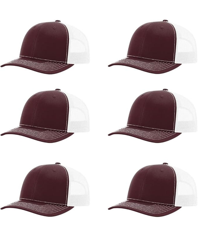 Richardson 112 Classic Six-Panel Adjustable Snapback Trucker Cap | Bulk Packs Available