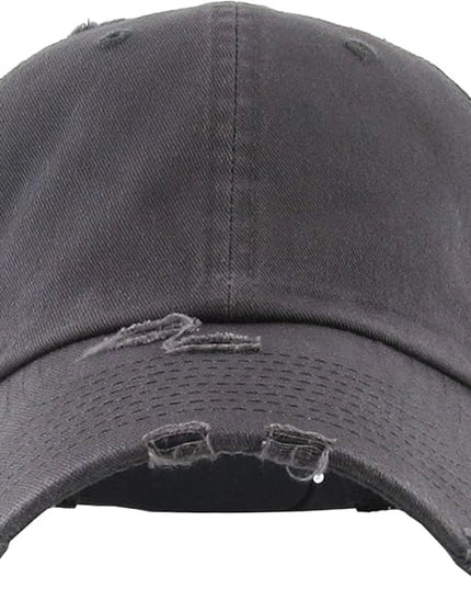 KBETHOS Vintage Washed Distressed Cotton Dad Hat Baseball Cap Adjustable Polo Trucker Unisex Style Headwear