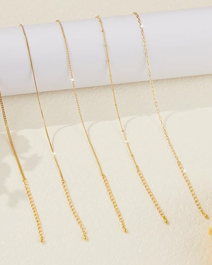 Gold Bracelets Set for Women Stack, Dainty Thick Bracelets Stack for Women Trendy, Simple Thin Gold Plated Cuff Stackable Bracelets With Beaded Cuban Paperclip Snake Rope Bangle Hand Chain Jewelry Gifts for Women Non Tainish