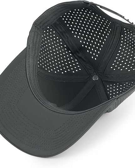 kozinu Quick Dry Baseball Cap Curved Brim Snapback Hat Laser Cut Mesh Ball Cap Golf Ball Cap for Men Women