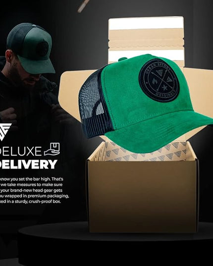Urban Effort Mesh Back Cap - for Men and Women Baseball Hat 5-Panel Trucker Hat - Great Snapback Closure for Hunting & Hiking