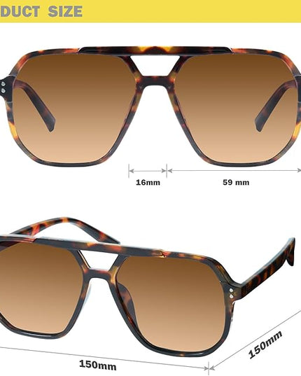mosanana Oversized Aviator Sunglasses for Women and Men with Polarized Lens MS52243