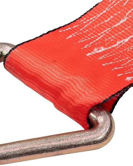 Mytee Products 10 Pack Winch Straps 4" x 30' Red Heavy Duty Tie Down w/Delta Ring WLL# 5400 lbs | 4 Inch Cargo Control for Flatbed Truck Utility Trailer