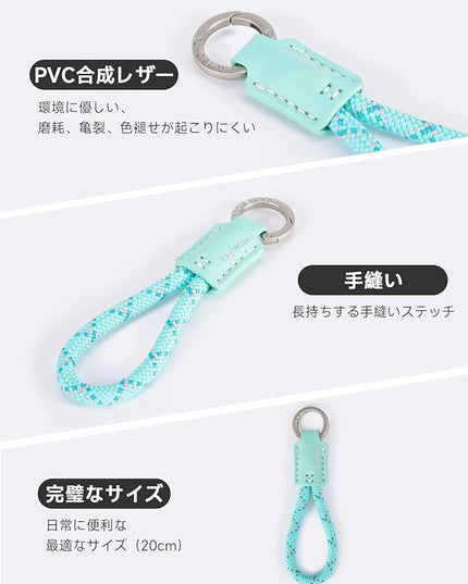 project-cb Phone Finger Ring Strap 1,Tether Tab 2,Phone Lanyard,KeyChain,Key Ring 2,Phone Accessories(Verdant-S)