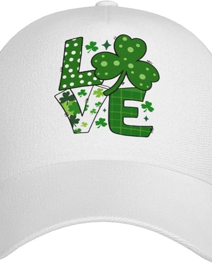 St. Patrick's Day Lucky Shamrock Hat Adjustable Irish Green Clover Baseball Cap Trucker Hat for Men Women