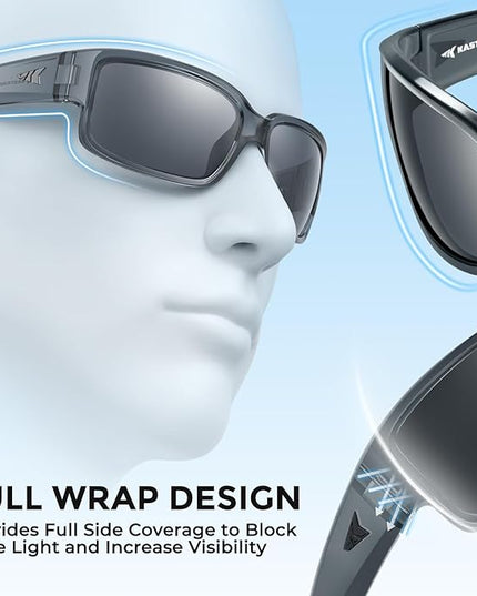 KastKing Skidaway Polarized Sport Sunglasses for Men and Women,Ideal for Driving Fishing Cycling and Running,UV Protection