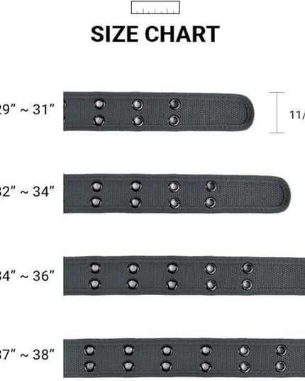 Boxed Gifts Parquet Casual Canvas Belt - Double Hole, Double Grommets for Men & Women