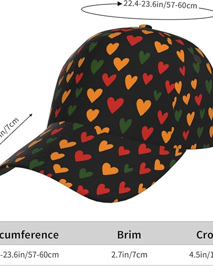 African Ethnic Tribal Style Baseball Cap for Men Women, Fashion Adjustable African Hat Casual Trucker Hats Sun Caps
