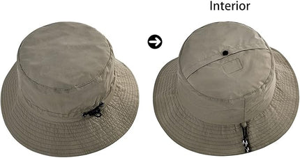 FEICUI Men Women Outdoor Bucket Hat Quick Dry Packable UV Protection Boonie Sun Hat
