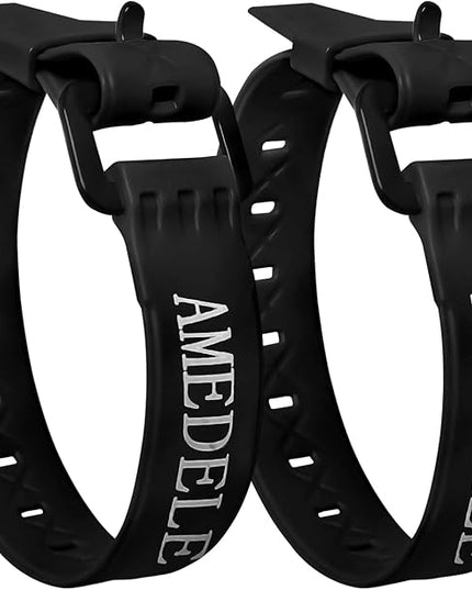 2 Pack Lashing Straps with Buckles,Adjustable Utility Tension Straps,Simple Tie-Downs Straps for Securing Bike Moto Luggage,Garden Hoses,Skis,Wires and Cables,Black,14"