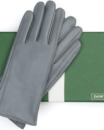 Downholme Touchscreen Leather Cashmere Lined Gloves for Women