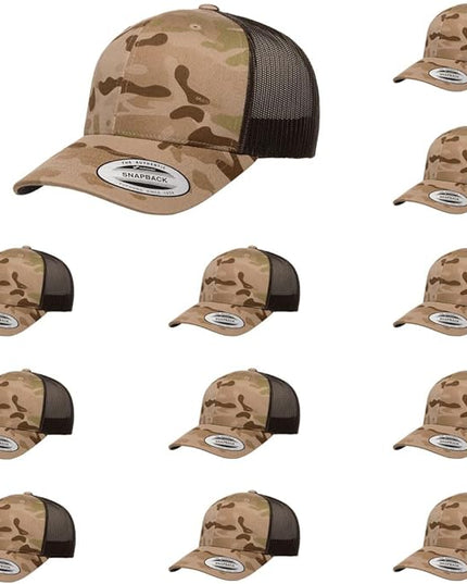 Yupoong Classic Premium Mesh 6 Panel Retro Trucker Cap | Mid Profile Snapback | OSFA | Bulk Pack Available