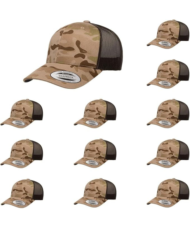 Yupoong Classic Premium Mesh 6 Panel Retro Trucker Cap | Mid Profile Snapback | OSFA | Bulk Pack Available
