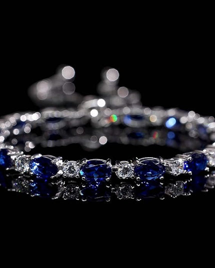 FANCIME Birthstone Tennis Bracelets Sterling Silver Bolo Tennis Bracelets Charm Fine Jewelry Birthday Gifts for Women Mom Wife Her