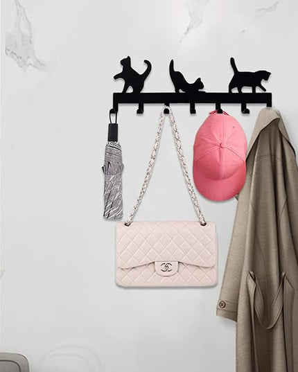 Sanshaoye Key Holder for Wall Decorative, Metal Key Holder, Key Organizer for Wall Mount, Hanging Key Rack with 7 Hooks, Key Hooks for Hallway Entryway Office Kitchen Farmhouse