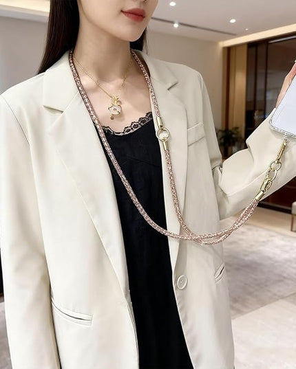 2Pcs Phone Crossbody Lanyard and Wrist Strap, Universal Cell Phone Lanyard Strap with 2Tether Tab