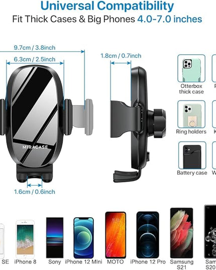 Miracase Universal Cup Phone Holder for Car, [Upgraded Version] Adjustable Long Neck Car Cup Holder Phone Mount Cradle Friendly Compatible with iPhone Samsung Google and All Smartphones, Crystal Pink
