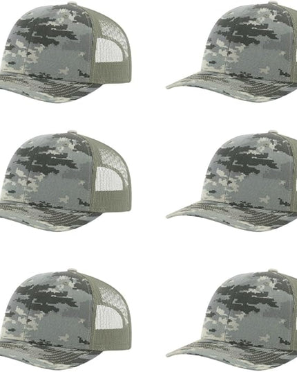 Richardson 112 Classic Six-Panel Adjustable Snapback Trucker Cap | Bulk Packs Available