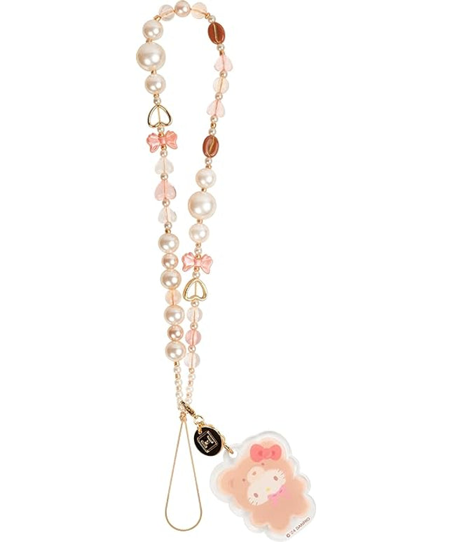 iFace Hello Kitty and Friends Beaded Wristlet Universal Charm Strap [Latte Bear Series] – Cute Wrist Strap for Cell Phone Camera Keys AirPods