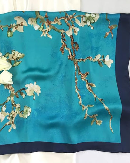 Julunar Silk Like Head Scarf for Women - Satin Large Hair Scarves - 35" Square Silk Hair Wrap for Sleeping with Gift Packed