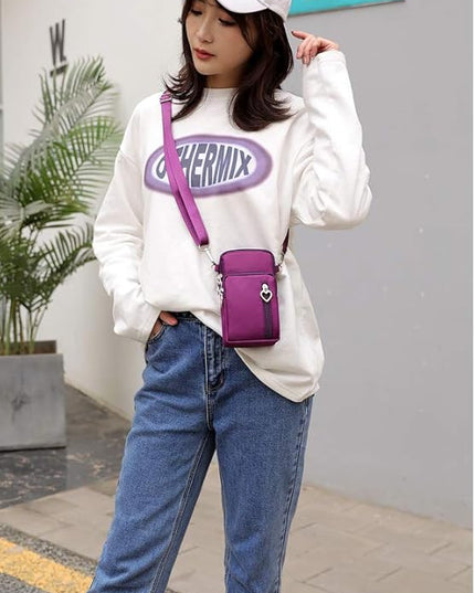 Small Crossbody Wallet Phone Bag Women Mini Crossbody Purse Cell Phone Shoulder Bag Mini Wallet Over Shoulder Strap