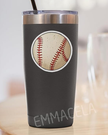 (3PCS) Baseball Sticker, Sport Stickers - Waterproof Vinyl Decal for Laptop, Water Bottle, Tumbler, Scrapbook, Helmet, Gift for Baseball Lovers, Baseball Team Size 3" x 3"