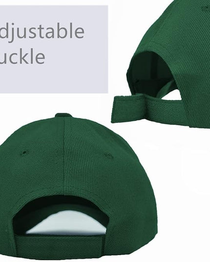 Glory Max Plain Baseball Cap Hook & Loop Strap Adjustable Solid Blank Curved Visor Hat