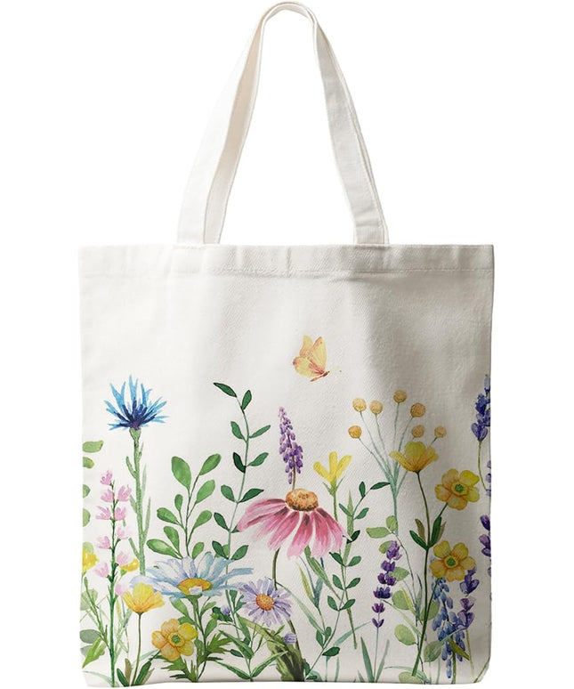Horaldaily Canvas Tote Bag,Reusable Shoulder Tote Bag for Women Lady Casual Vacation, Shopping, Work, Gym