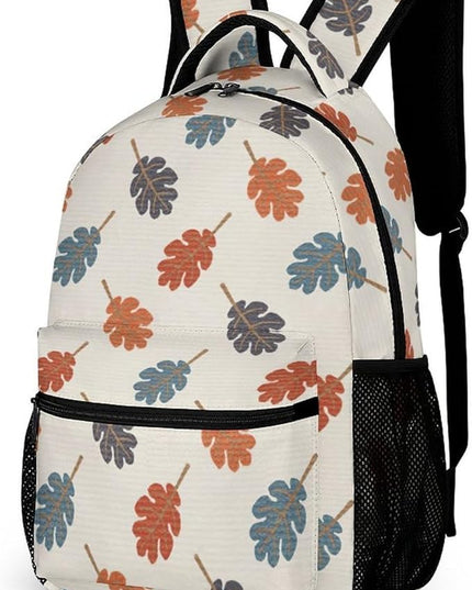 Fashion OffWhite Maple Leaf Backpack Lightweight Large Capacity Laptop Daybag for Travel Work
