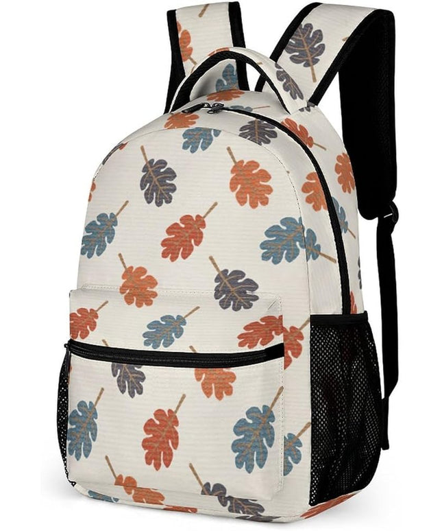 Fashion OffWhite Maple Leaf Backpack Lightweight Large Capacity Laptop Daybag for Travel Work