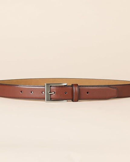 Amazon Essentials Men's Leather Belt, Classic Style