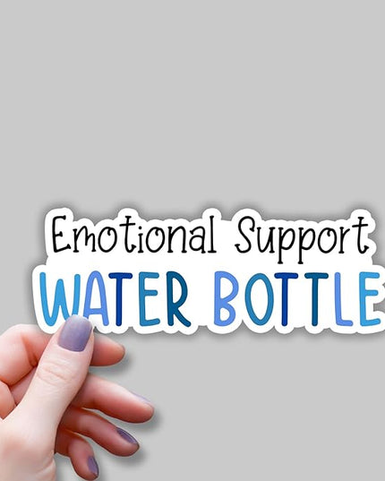 (3 pcs) Emotional Support Water Bottle Sticker Motivational for Tumbler, Funny Sarcastic Phrase Inspirational Quote Vinyl Decal for Kindle Laptop Water Bottle Phone Hard Hat - 3x1.1