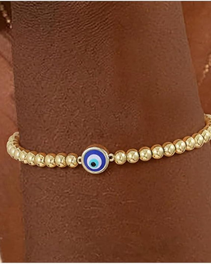 Gold Bracelets for Women 14K Gold Beaded Bracelets Stackable Bracelets for Women Gold Charm Bracelet Non Tarnish Gold Jewelry for Women Trendy