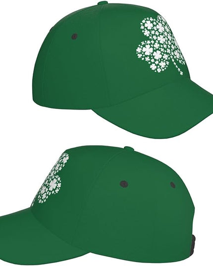 St. Patrick's Day Baseball Cap, Irish Green Clover Trucker Hat for Men Women, Fashion Adjustable Sun Visor Dad Hat