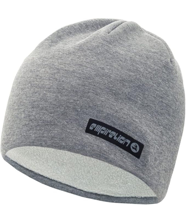 EMPIRELION Softshell Winter Fleece Lined Beanie Hats, 9" Running Skull Cap Thermal Tactical Watch Cap Men Women