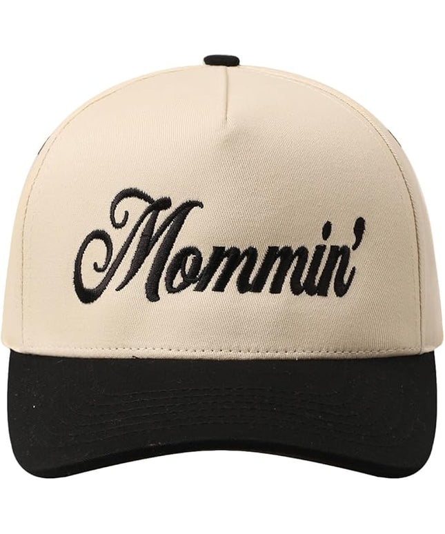 MIRMARU Two-Tone Vintage Canvas Trucker Hats for Men & Women, Adjustable Size Baseball Caps with Trendy Embroidered Design