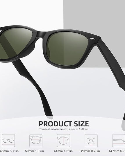 MEETSUN Polarized Sunglasses for Women Men Classic Retro Square Frame Driving Sun Glasses UV Protection