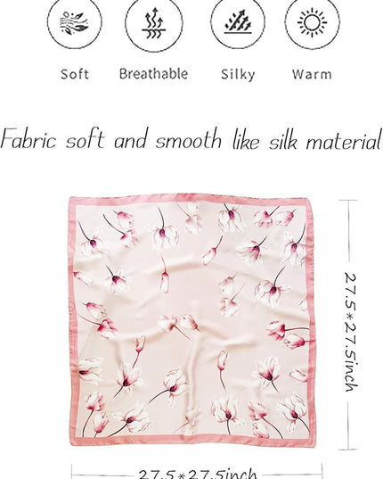 Satin Bandanas Head Scarf For Women Hair Scarves Accessories Lightweight Fashion Wrap Neck Silk Sleeping Headscarf