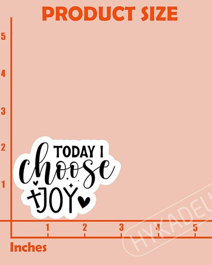 (3Pcs) Today I Choose Joy Sticker Decals Positive Inspirational Motivational Sticker Uplifting Christian Faith Verse Stickers, Waterproof Vinyl Decal for Book Laptop Tumbler Water Bottle, 3" x 2.9"