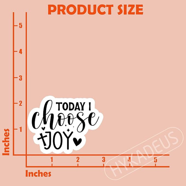 (3Pcs) Today I Choose Joy Sticker Decals Positive Inspirational Motivational Sticker Uplifting Christian Faith Verse Stickers, Waterproof Vinyl Decal for Book Laptop Tumbler Water Bottle, 3" x 2.9"