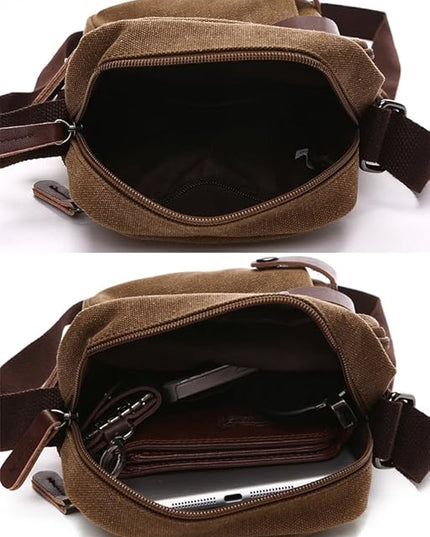 Collsants Mini Crossbody Bags for Women and Men - Small Purses and Handbags - Travel Bag - Canvas Shoulder Purse